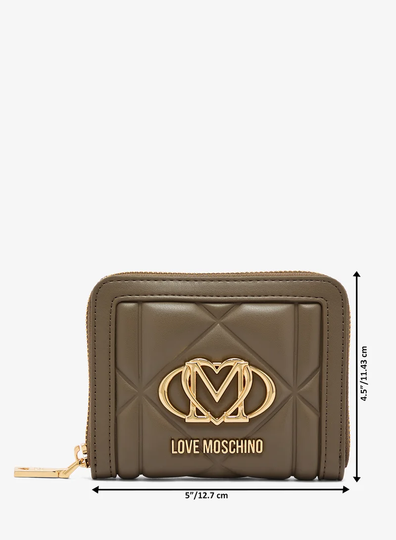 Love Moschino  Embossed Q PU Wallet for Women | Best Price UAE